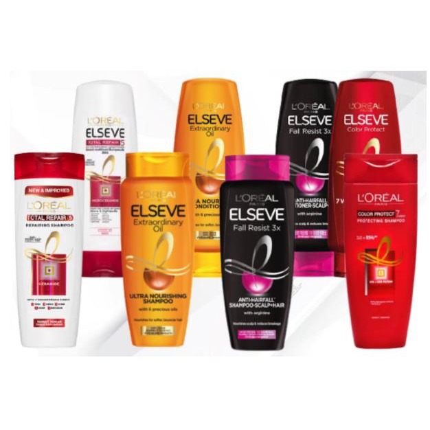 [BPOM] Loreal Shampoo Elseve Conditioner 170mL Total Repair 5 Extra Ordinary Color Vive Fall Repair 
