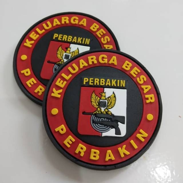 Patch rubber KELUARGA BESAR PERBAKIN/HUNTING/CAMO/tempelan karet emblem velcro