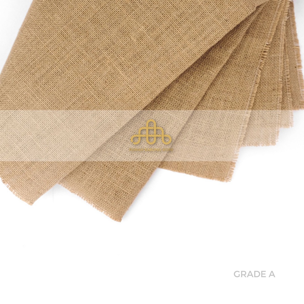 Kain Goni Baru 1 Yard - Burlap Jute Eco Fabric - Bahan Kerajinan Tangan - Material Karung Goni