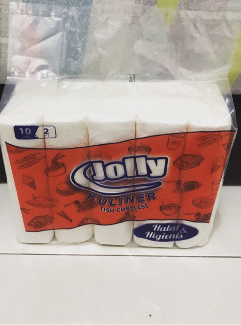 tissue gulung toilet jolly kuliner coreless  10 roll 1 pax