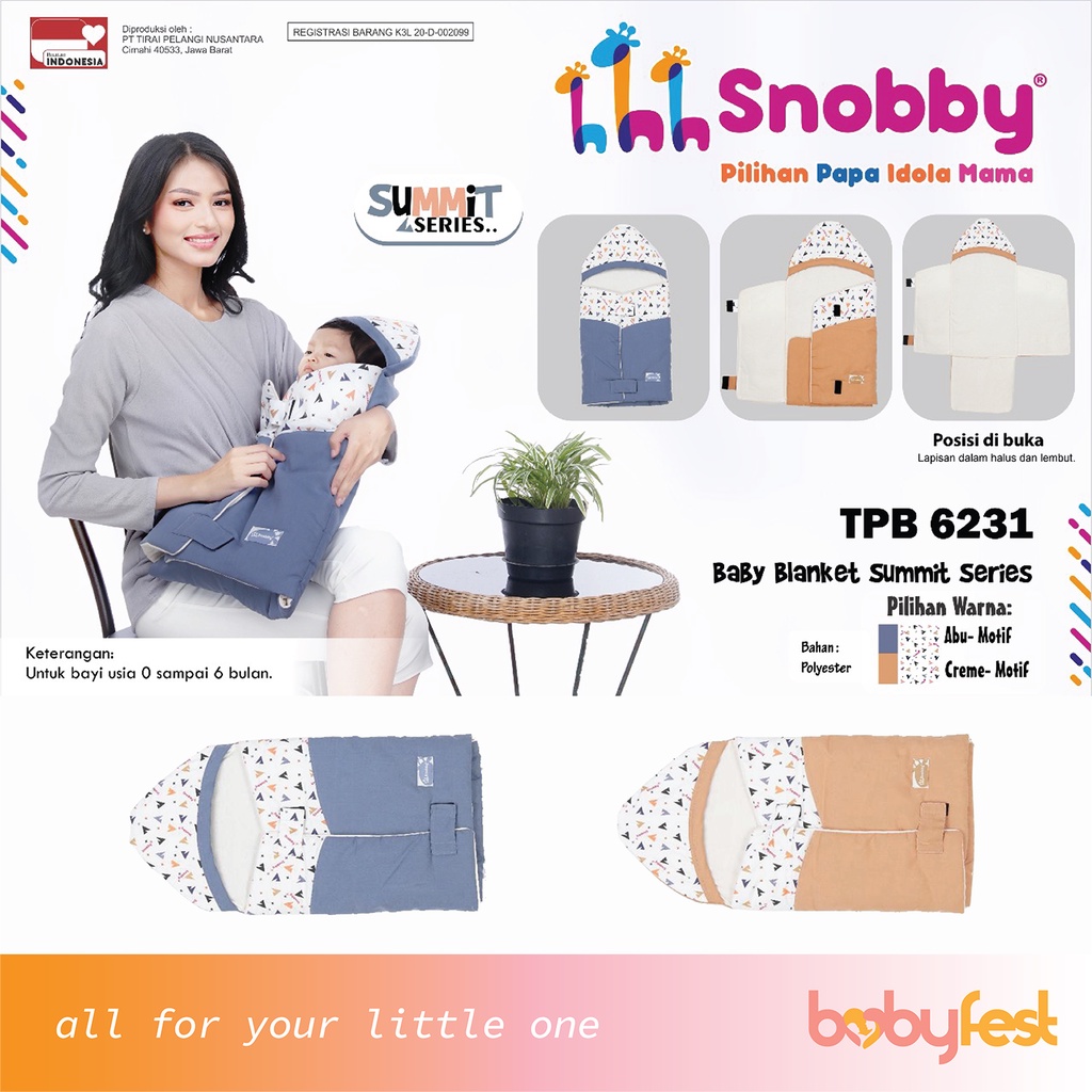 Snobby Tas Bayi Diaper Bag Gendongan Samping Ransel Selimut Summit Series