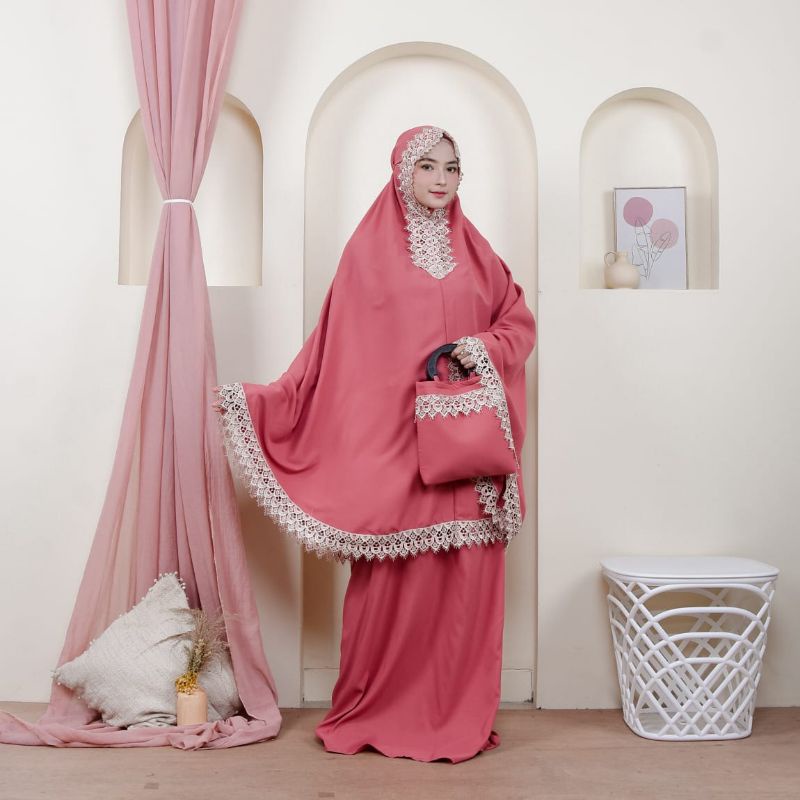 mukena dewasa katun renda ELVIRA series
