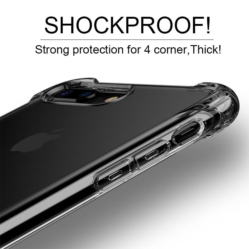 Soft Case Silikon Transparan Cover Iphone 13 12 11 Pro Max X XR XS Max 13 12 Mini 6 6S 7 8 Plus