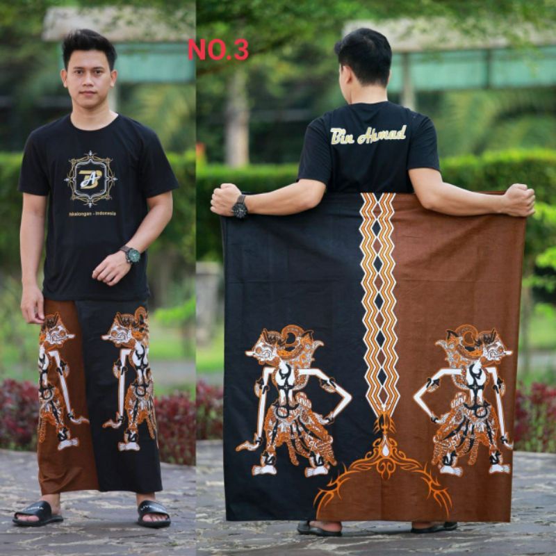 Sarung Batik Halus Motif Wayang Gunungan - Warna Kuning - Sarung Gus Azmi
