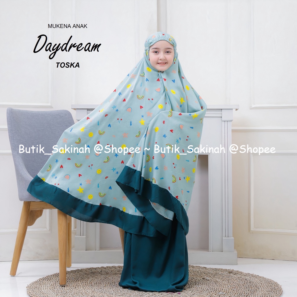mukenah ButikSakinah Tanggung 812th Daydream Bahan Rayon Free Tas Bisa Bayar Ditempat Tujuan COD X3N