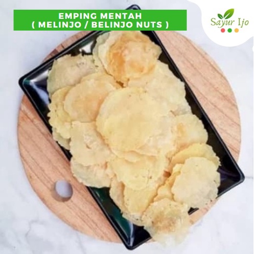 

Kerupuk Emping Mentah 480 - 500 Gram Fresh Krupuk Kacang Melinjo Keripik Belinjo Nuts Sayur Hijau Segar