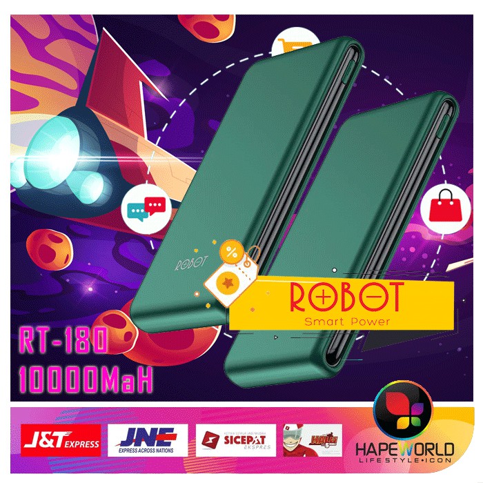 POWER BANK 10000MaH - ROBOT RT-180 - 100% ORIGINAL