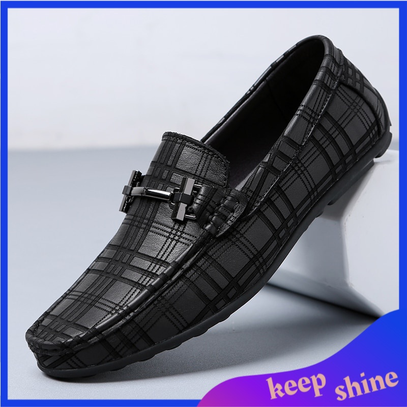 Loafers Pria Kulit Import Penny Loafers Men Shoes Genuine Leather Fashion Casual Breathable Moccasin
