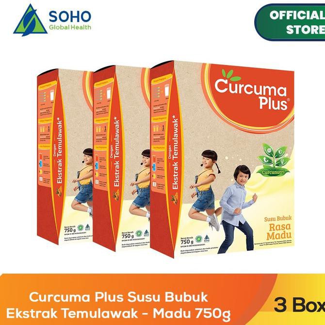 

[[BISA COD]] Curcuma Plus Susu Bubuk Ekstrak Temulawak - Madu 750g - Pack Of 3 Box PROMO SPECIAL