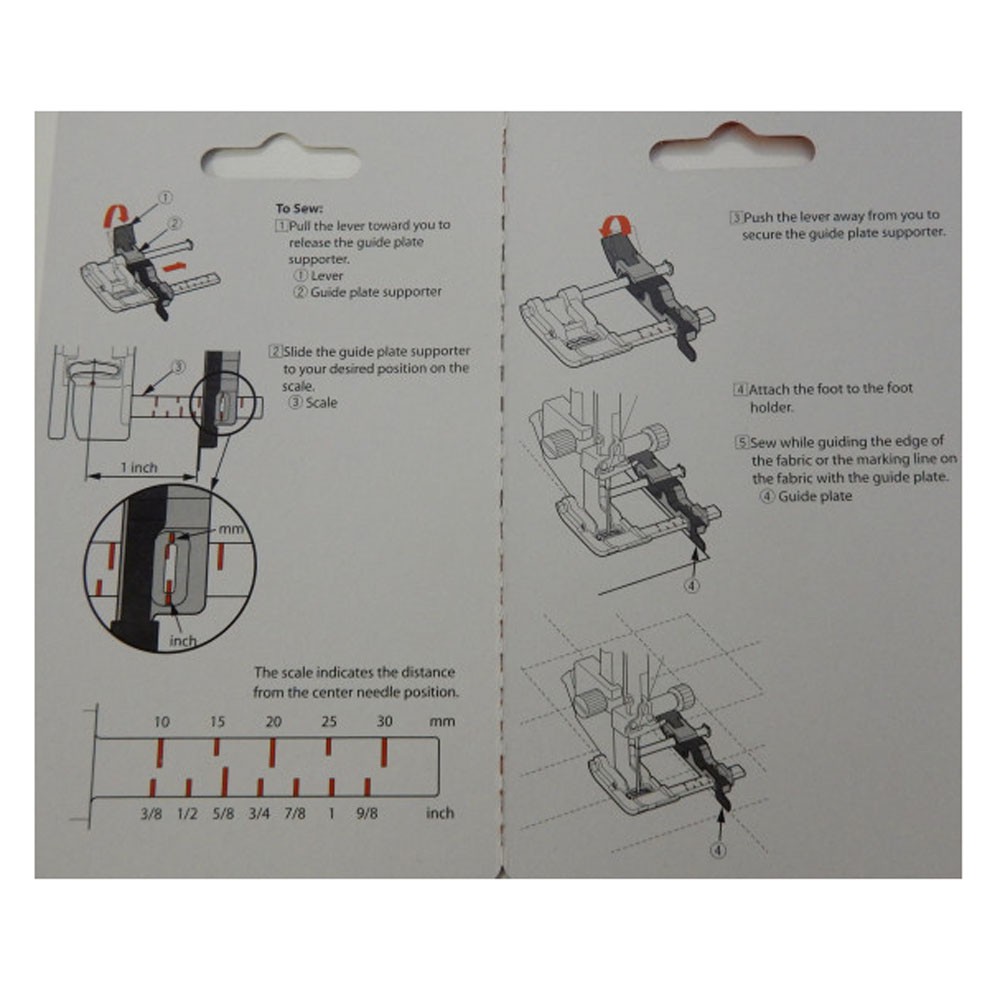 Sepatu janome sliding guide foot