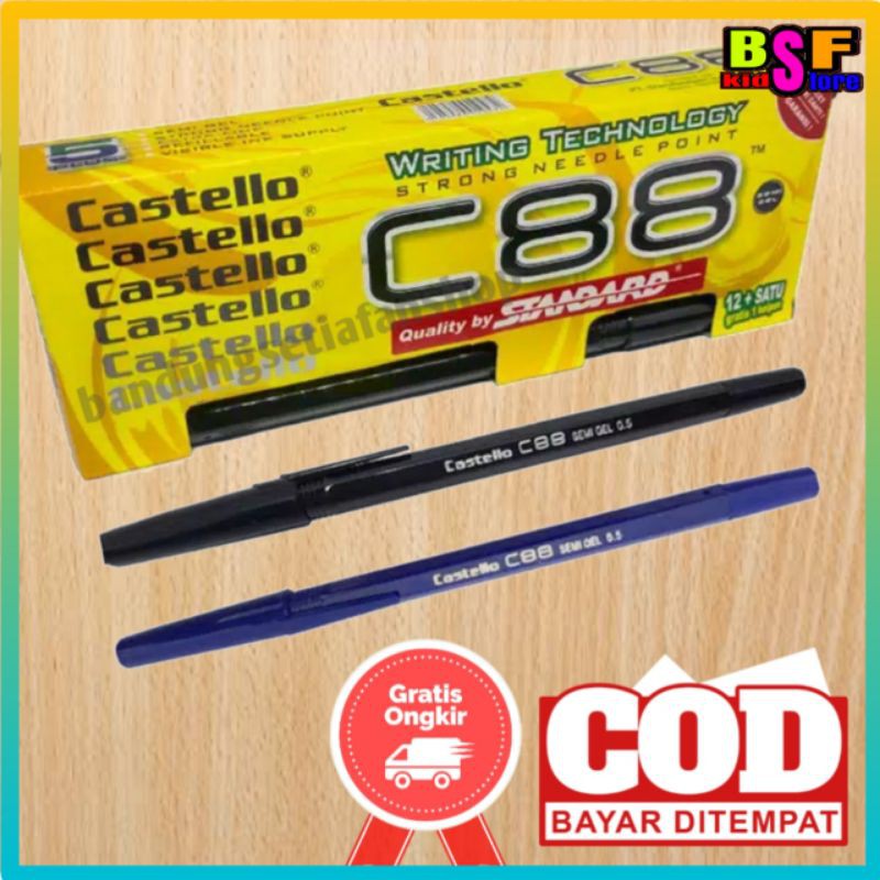 

Pulpen Standar Castello C88 semi gel