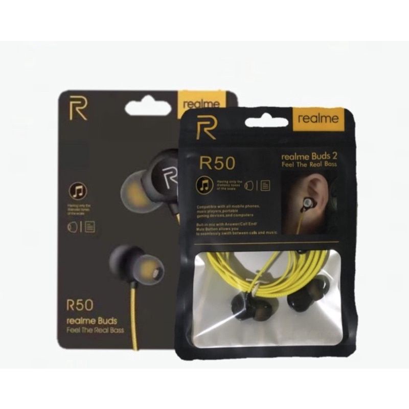 Headset Realme R50 R31 C12 C15 C9 C3 C2 C20 Buds 2 Music Sound Super Bass