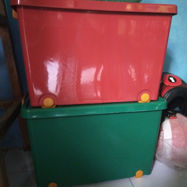 Box Container 60 Liter Roda Warna Merk LG Kualitas Sinplas Shinpo Tebal Kontainer Penyimpanan Barang Rak Susun Serbaguna