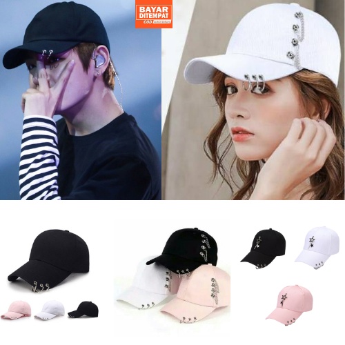 Topi Baseball Korea Anting Rantai Bintang Korean Style  Kualitas Distro Premium