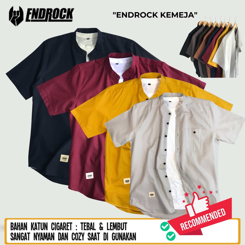 Original kemeja pria lengan pendek Endrock C8