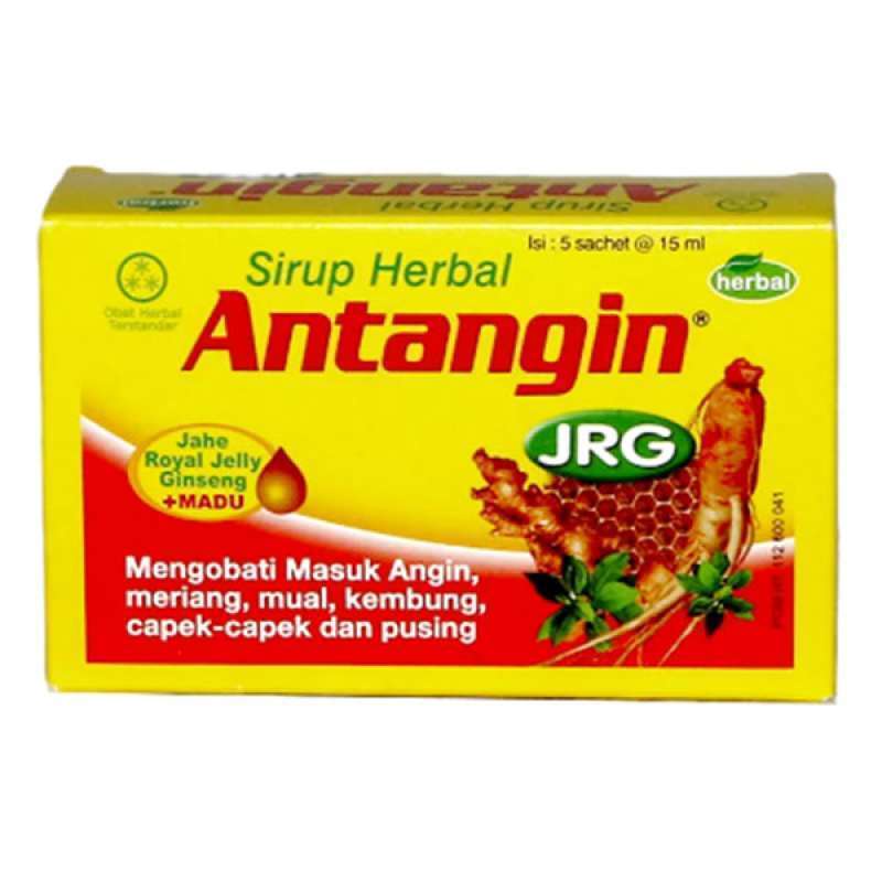 

Antangin JRG Sirup Herbal Jahe Royal Jelly Ginseng + Madu Sachet 15ml