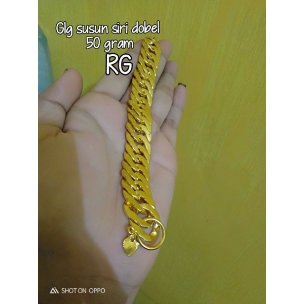 gelang dobel susun siri sepuhan