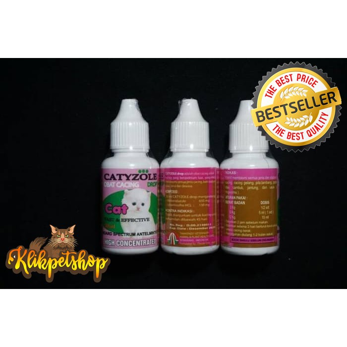 CATYZOLE 30ml - Obat cacing untuk kucing Terlaris