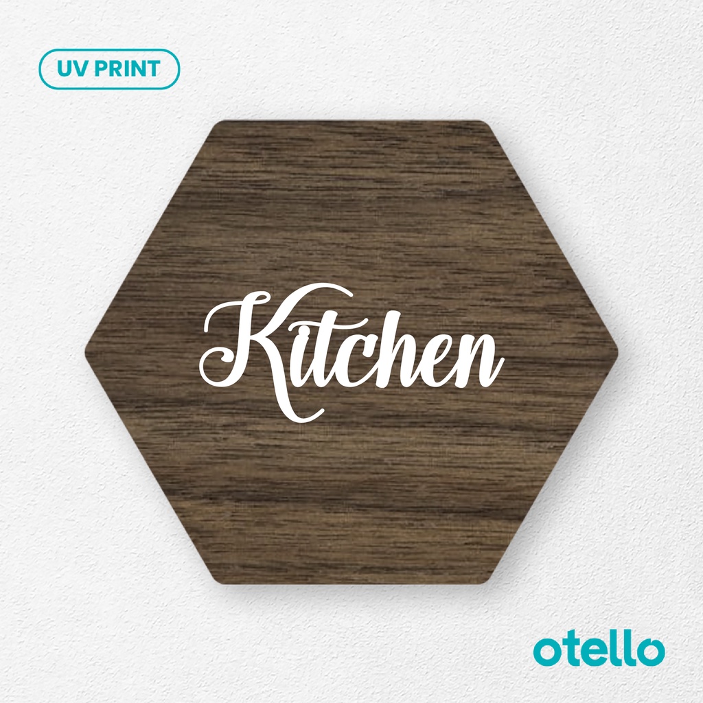 Signage Kitchen Sign Board Label Tempel Kayu Stiker Nama Ruangan Dapur