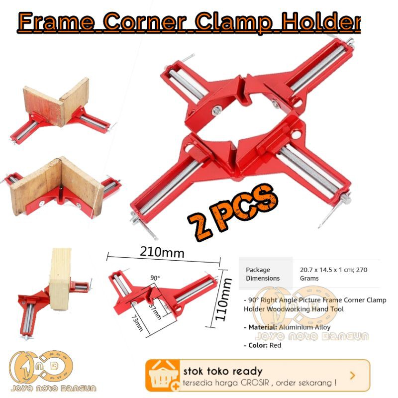 Klem kayu jepit sudut siku kayu clamp kayu 2 pcs