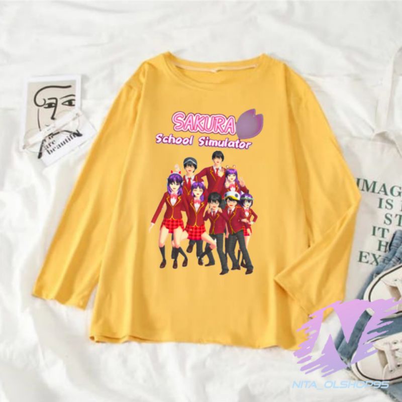 kaos sakura school simulator kaos anak lengan panjang sakura