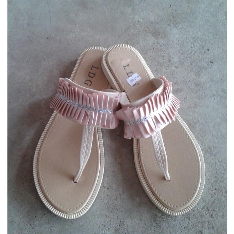 sendal LDG karet peach