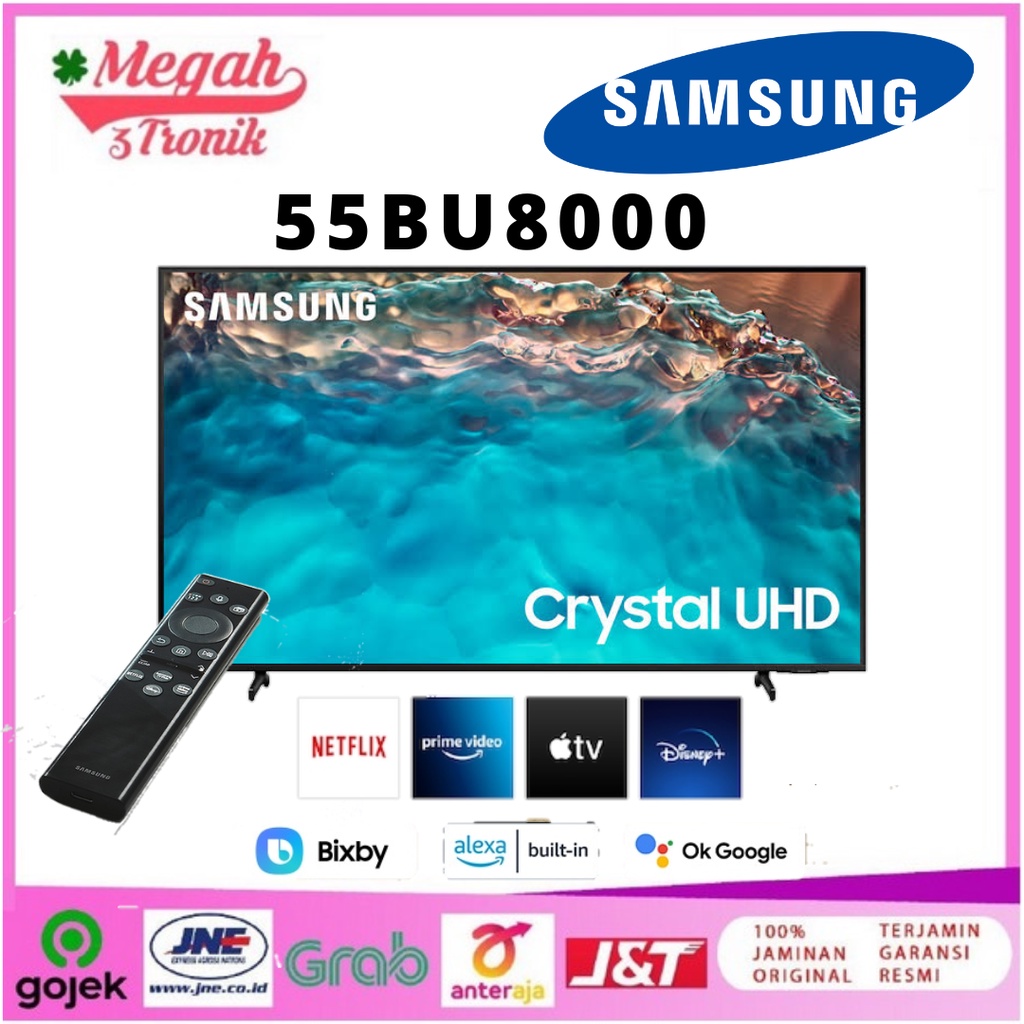 TV SAMSUNG (2022) CRYSTAL UHD SMART LED TV 55 inch 4K UA55BU8000