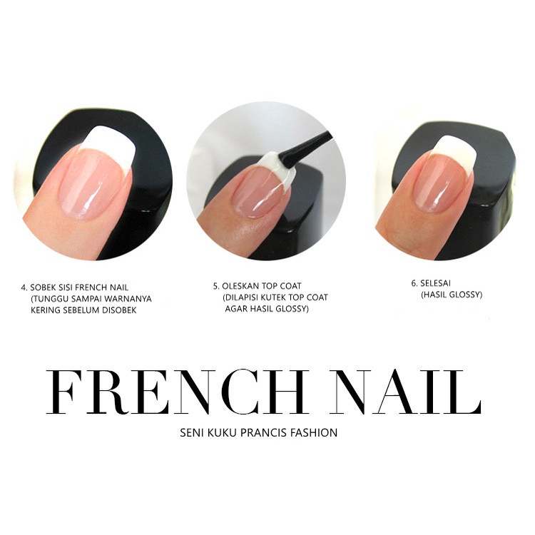 Pretty  NAIL TIP GUIDE / FRENCH NAIL / NAIL STICKER / NAIL ART / MANICURE PEDICURE / KUTEKS