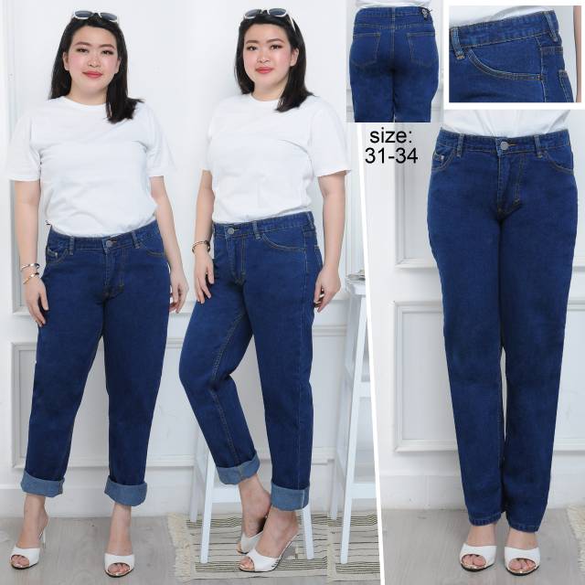 FWR Celana Boyfriend jeans Polos Jumbo