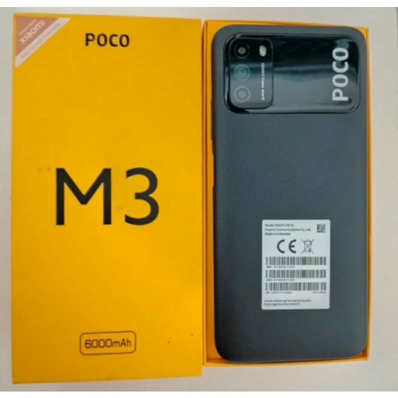 Hp Xiaomi Poco M3 4/64gb Second Fullset Ori Asli resmi. Grade A Bagus Murah