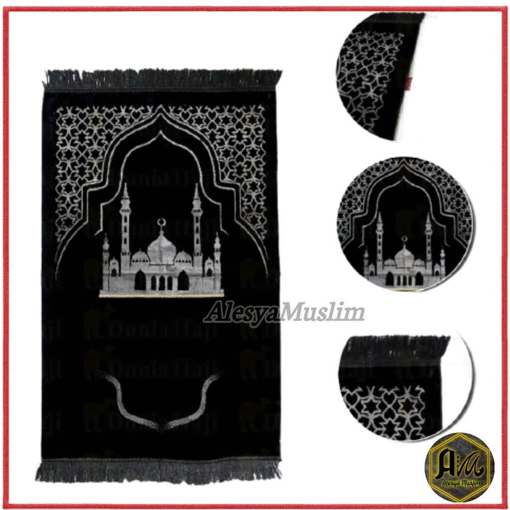 SAJADAH WANGI HITAM PLUS BOX &amp; TASBIH