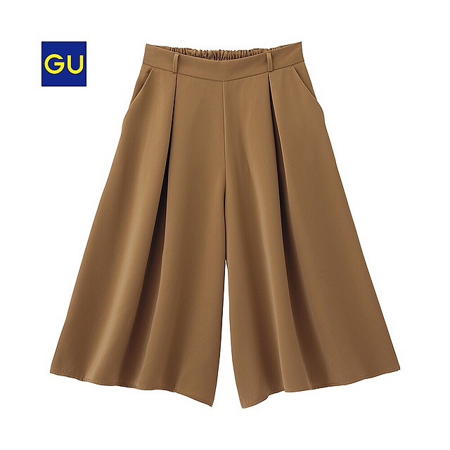 kulot uniqlo camel cullote pants