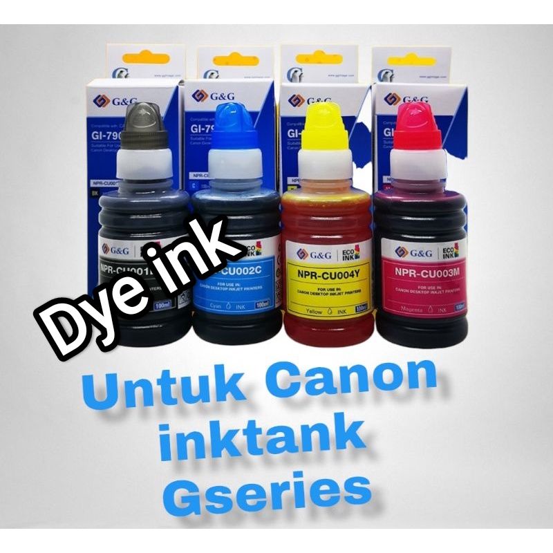 tinta art paper epson infus 664 - 003 / tinta dye epson 003 / tinta dye epson 664 / tinta dye canon GI790 Gseries / inktank G&amp;G hasil mantapz jiwa