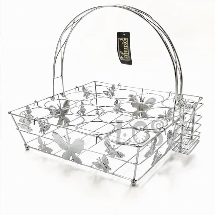 Rak Gelas Aqua Stainless Isi 16 Lubang Bistro (00142.00627)