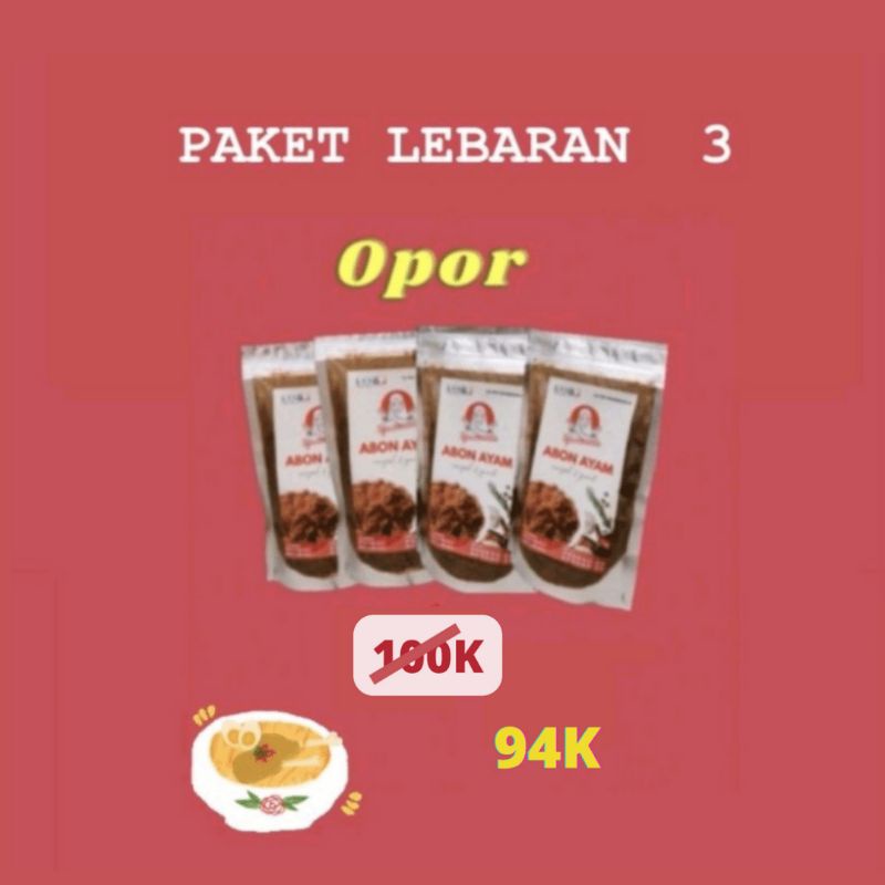 

[PAKET LEBARAN OPOR] 4 PCS ABON AYAM