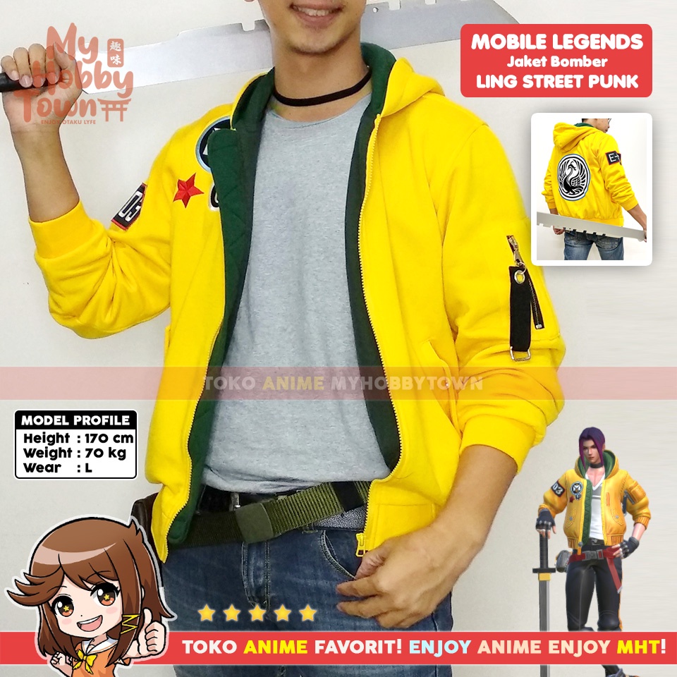 Jaket Mobile Legend Ling Street Punk Starlight Kostum Cosplay Hero Assassin