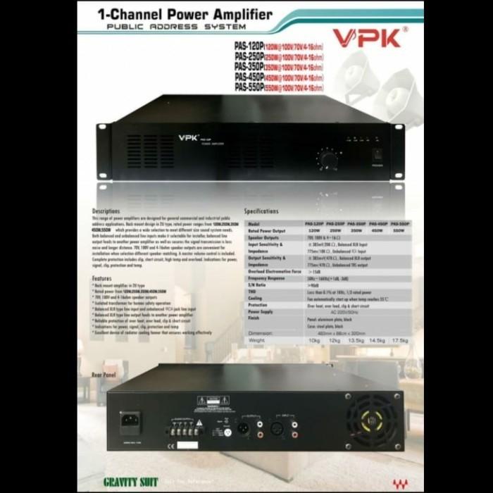 Power Amplifier VPK PAS 120P / 250P / 450P/ 550P / 1000P / 1200P