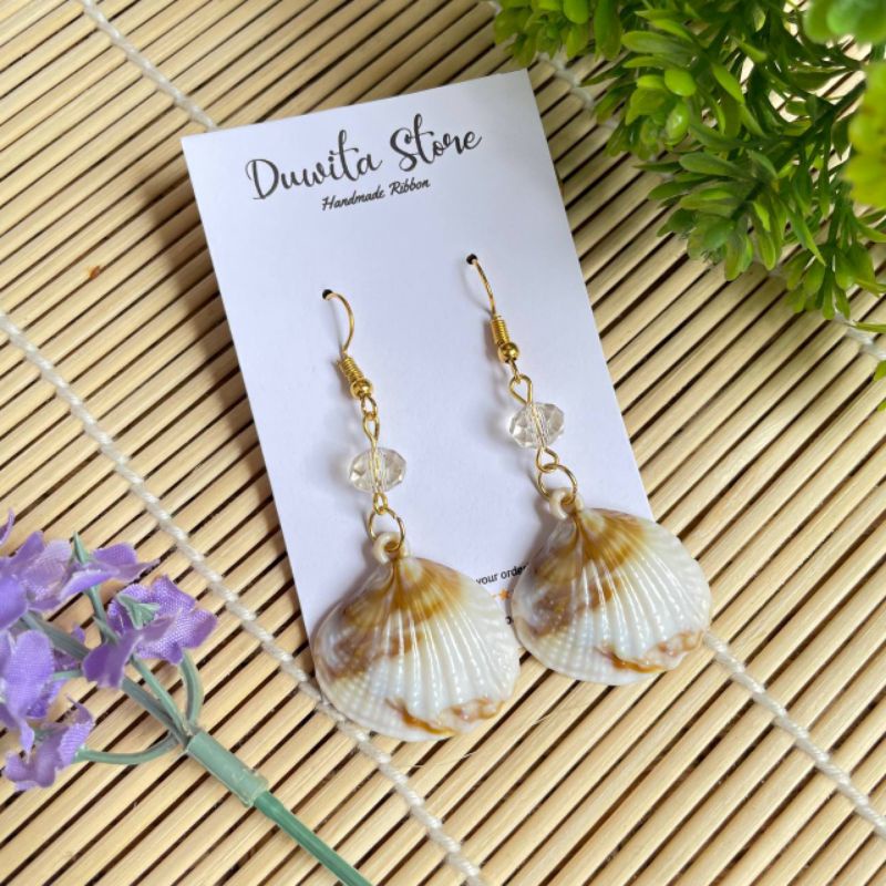 HANDMADE ANTING DEWASA KAITAN GOLD MOTIF KERANG KEONG