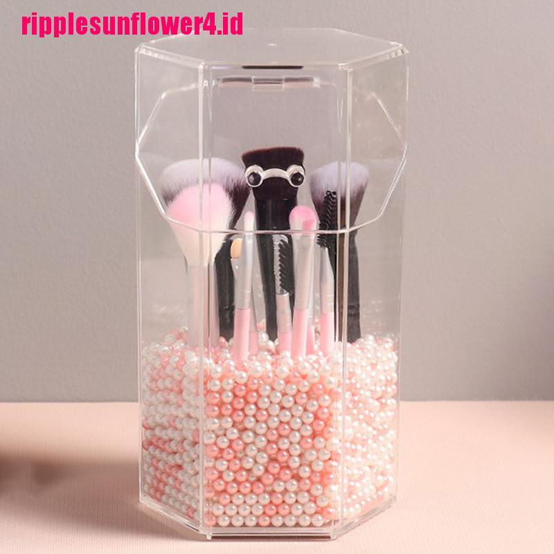 Tempat Penyimpanan Brush Makeup Bahan Akrilik Bening