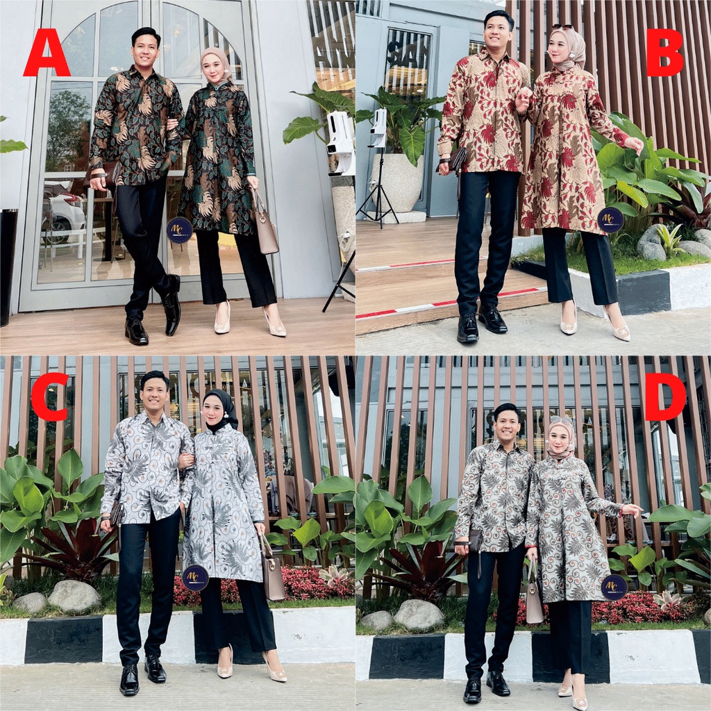 Baju Batik Couple Batik Couple Tunik Kemeja Lengan Panjang Terbaru