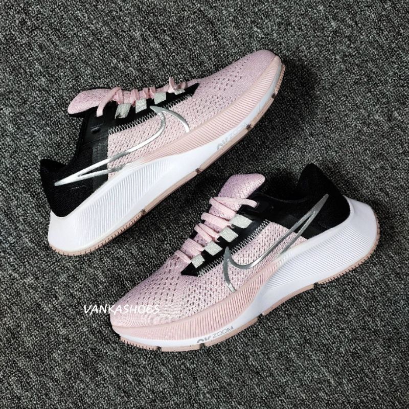 SEPATU WANITA NIKE AIR ZOOM PEGASUS 38 PINK FOAM BLACK METALLIC SILVER