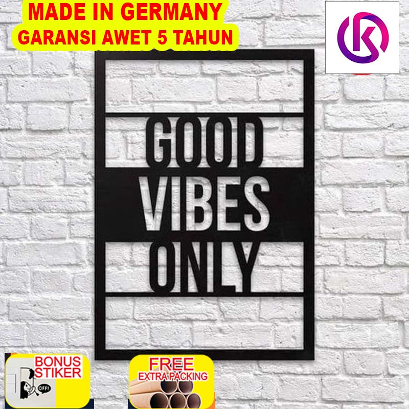 

Grosir Wall Decoration Acrylic | Good Vibes Only | Hiasan Dinding Akrilik - 20x30