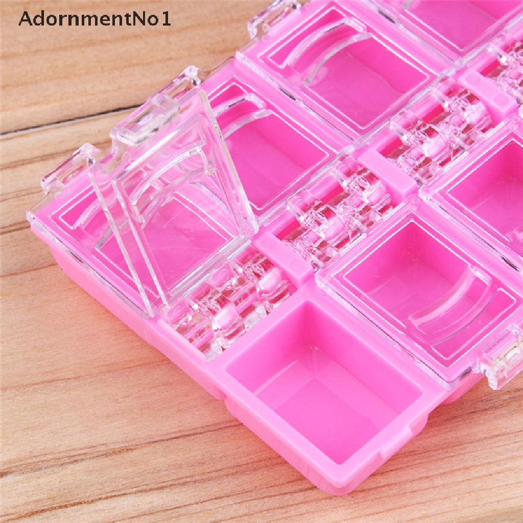 (AdornmentNo1) Kotak Penyimpanan / Organizer Perhiasan / Manik-Manik Nail Art 12 Slot Bahan Plastik