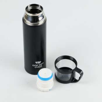 Botol Minum Thermos with Cup Head 500ml / Botol Minum Thermos Tumbler Botol Minum Gelas Tutup / Botol Minum Stainless Steel 500ml Botol Termos Panas Dingin / Botol Minum Thermos Awet Panas Dingin / Thermos Botol Minum  with Cup Head Botol Termos Murah