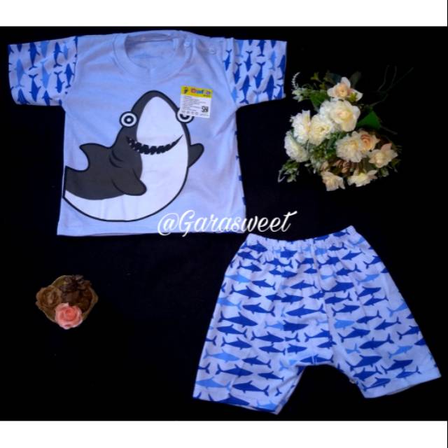 Baju Setelan Bayi Lengan Pendek Daffa