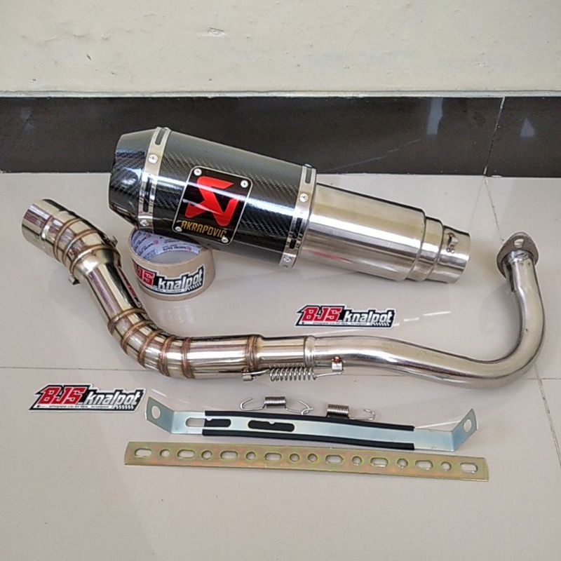 Knalpot akrapovic Nmax Aerox 155 Vario Beat street Scoopy new Xride mio soul Adv pcx Genio-Carbon-vario 125 old
