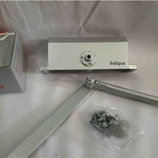 DOOR CLOSER SILVER SOLIGEN/ALAT PENAHAN PINTU OTOMATIS/OPEN PENUTUP PINTU OTOMATIS BERKUALITAS HIGH QUALITY