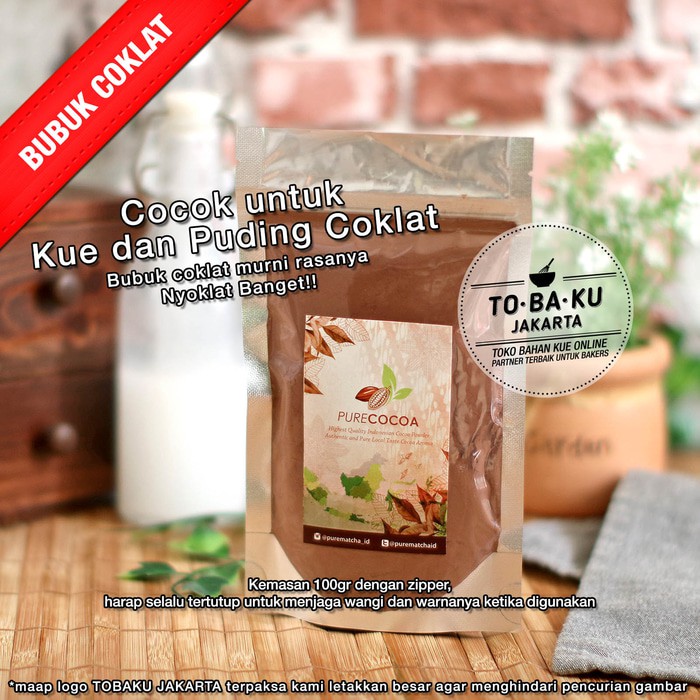 

TERLARIS PURE COCOA COKLAT BUBUK POWDER COKELAT MURNI TANPA CAMPURAN - 100GR !!!