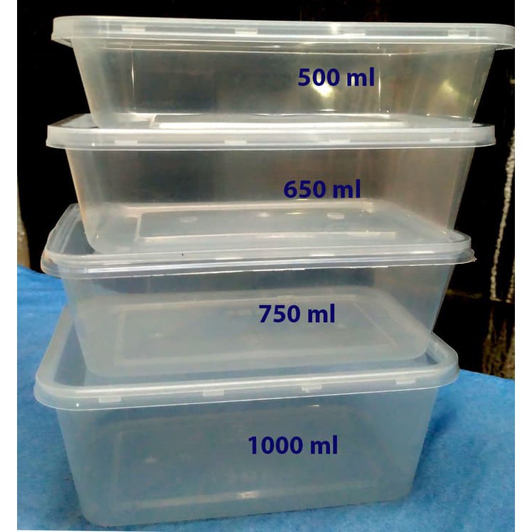 Food Container Kotak Box Makanan Wadah Plastik  1000Ml 