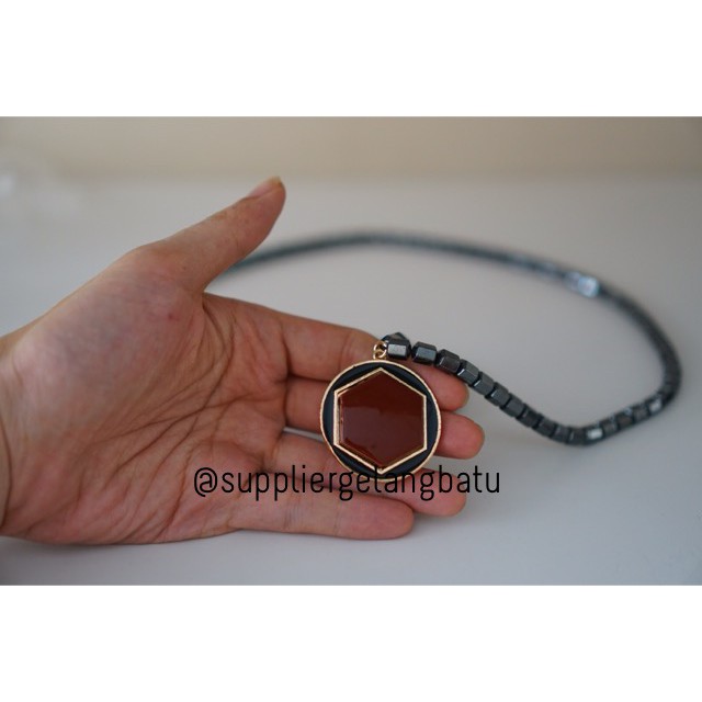 PROMO Kalung Ginsamyong Arab ALLAHU AKBAR TAKBIR Gold magnet KOREA kesehatan tourmaline bonus gelang